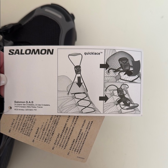 Salomon Black Gray Speedcross 3 GTX Gortex Trail Shoes Size 6 NWT - Picture 14 of 16